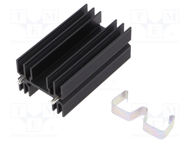 Heatsink: extruded; H; TO218,TO220,TOP3; black; L: 63mm; W: 35mm