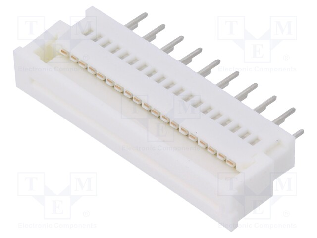 Connector: FFC (FPC); straight; PIN: 19; ZIF; THT; 200V; tinned; 1A