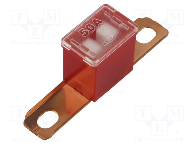 Fuse: fuse; 50A; 32VDC; automotive; 62mm; 62x15.2x22.2mm