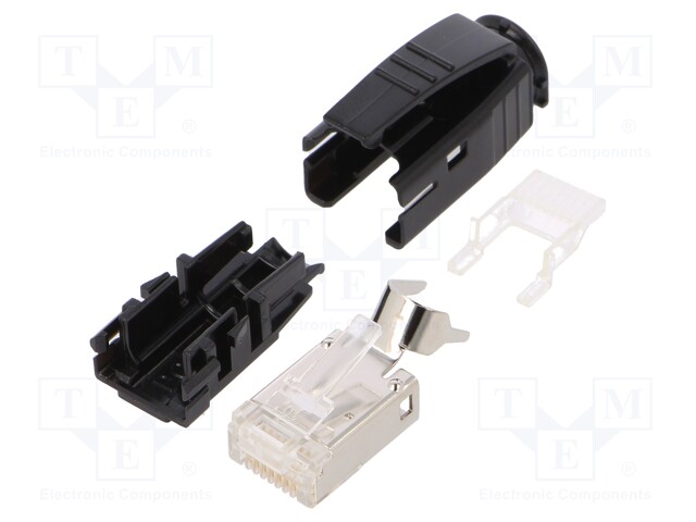 Plug; RJ45; PIN: 8; Cat: 6a,Class EA; shielded; gold-plated; 5÷7.3mm