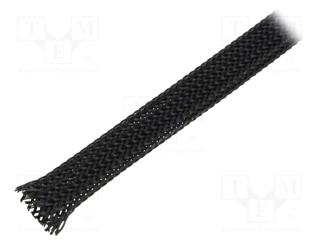 Polyester conduit; Braid diameter: 26÷36,nom.30mm; black; L: 10m