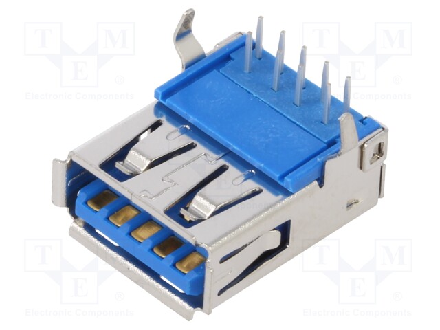 Socket; USB A; THT; PIN: 9; angled 90°; USB 3.0; 3A