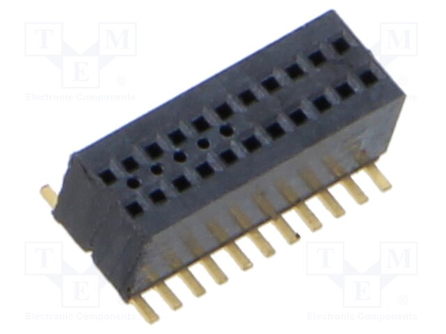 Connector: PCB to PCB; female; PIN: 22; 0.8mm; CLE; gold-plated; SMT