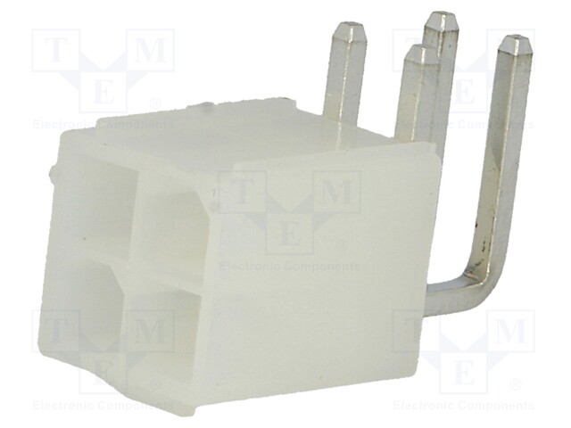 Socket; wire-board; male; N42G; 4.2mm; PIN: 4; THT; 600V; 9A; tinned