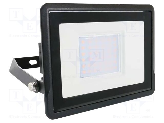 Lamp: LED flood light; 30W; 230VAC; white cold; 100°; 6500K; 25000h
