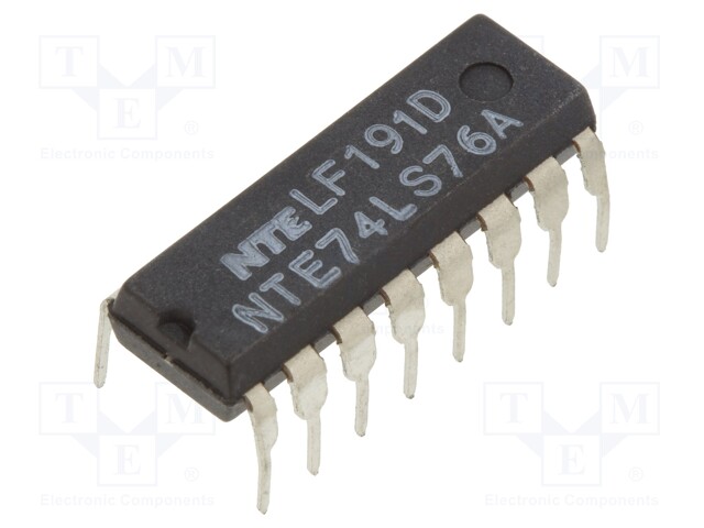 IC: digital; JK flip-flop; Ch: 2; TTL; THT; DIP16