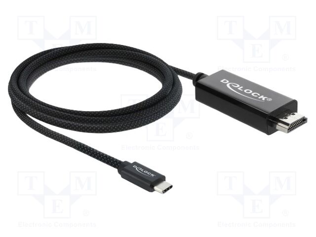 Cable; HDMI plug,USB C plug; textile; High Speed + Ethernet