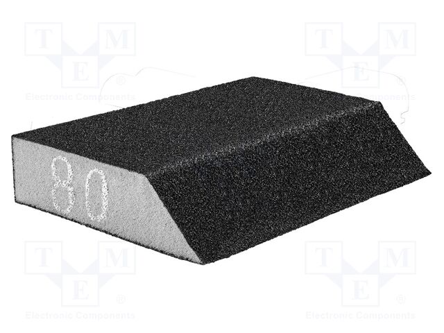 Sponge; angular contact; 125x25x90mm; Granularity: 80