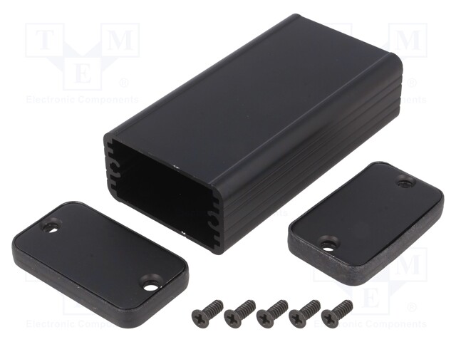 Enclosure: with panel; 1455; X: 45mm; Y: 25mm; Z: 80mm; aluminium