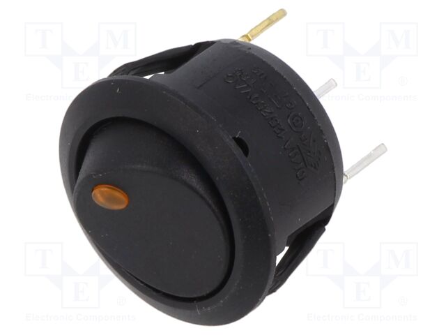 ROCKER; SPST; Pos: 2; ON-OFF; 20A/12VDC; black; LED,point; -25÷85°C