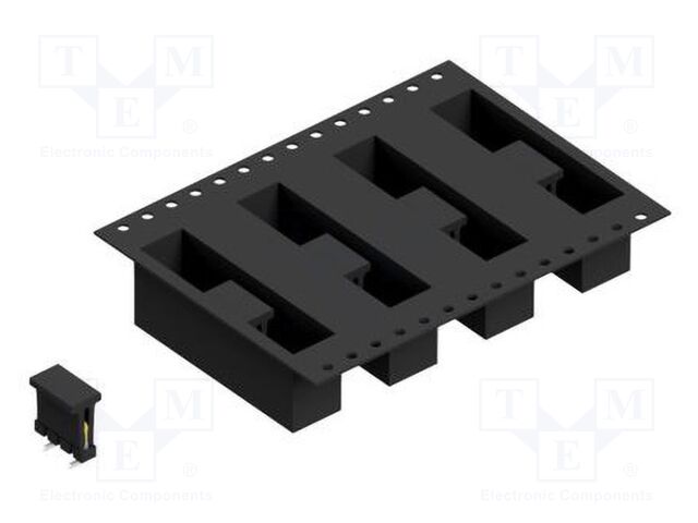 Connector: pin strips; pin header; male; PIN: 4; 2.54mm; SMT; 1x4
