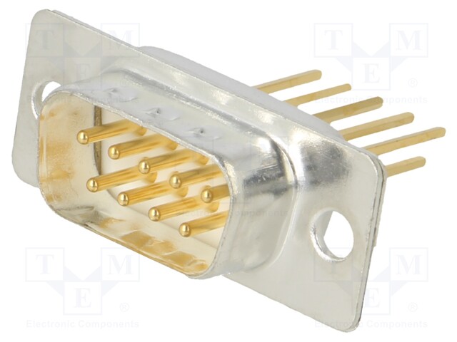 D-Sub; PIN: 9; socket; male; on PCBs; angled; THT