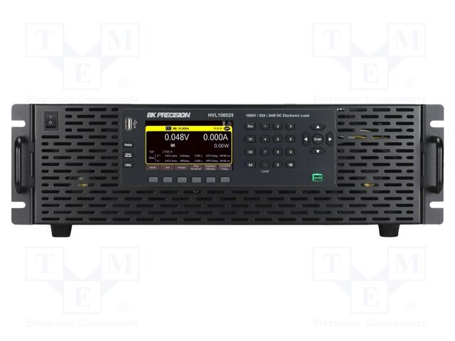 Programmable electronic load DC; 0÷1kV; 0÷25A; 3kW; 100÷240VAC