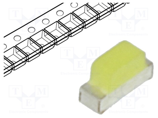 LED; SMD; 0602; white cold; 300÷550mcd; 6000-12500K; 120°; 20mA