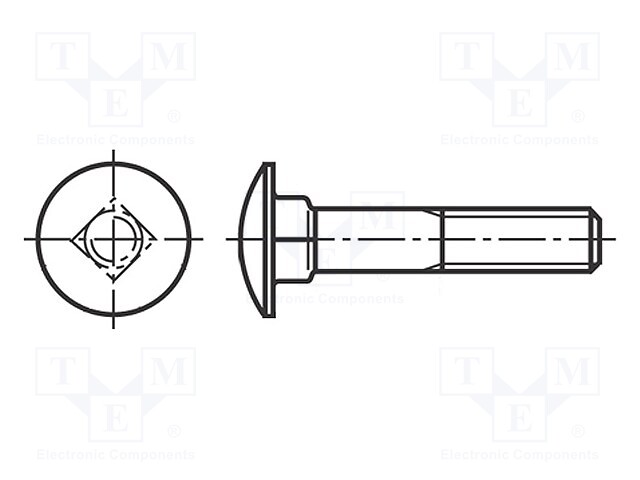 Screw; M6x60; 1; Head: button; A2 stainless steel; DIN: 603; 18mm