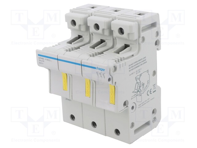 Fuse disconnector; 14x51mm; DIN; 50A; 690V; Poles: 3; -5÷40°C; IP20
