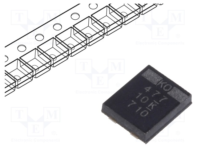 Capacitor: tantalum-polymer; 470uF; 10VDC; Case: J; 2924; ESR: 70mΩ