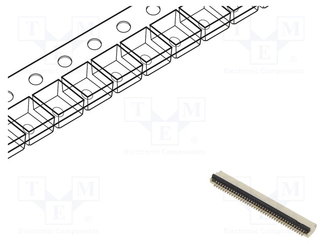 Connector: FFC (FPC); horizontal; PIN: 40; ZIF; SMT; 30V; 0.4A; H: 1mm
