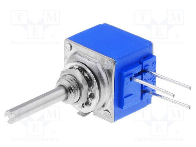 Potentiometer: shaft; single turn; 10kΩ; 2W; ±10%; 3.18mm; linear
