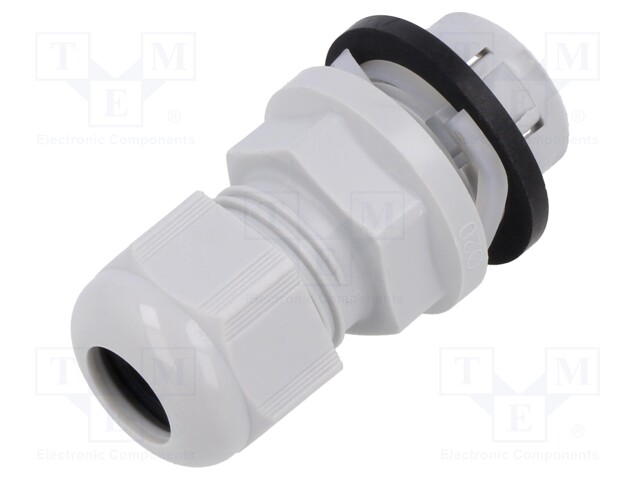 Cable gland; M20; IP68; Mat: polyamide; light grey; Entrelec