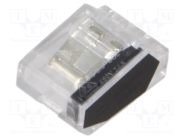 Quick splice; 24A; 450V; spring clamp; L: 19.1mm; 0.5÷2.5mm2