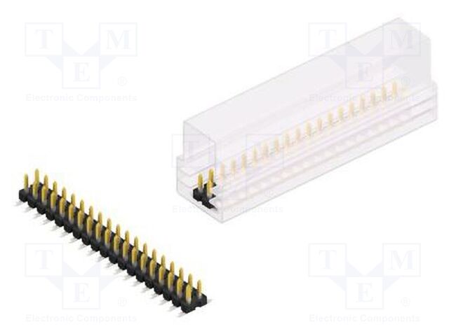 Connector: pin strips; pin header; male; PIN: 38; 2.54mm; SMT; 2x19