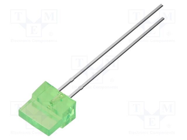 LED; yellow green; 1.8mm; 330mcd; 30°; Front: flat; tower; THT