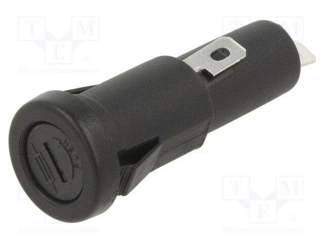 Fuse holder; 6.3x32mm; 10A; on panel; Cutout: Ø15.2mm; UL94V-2