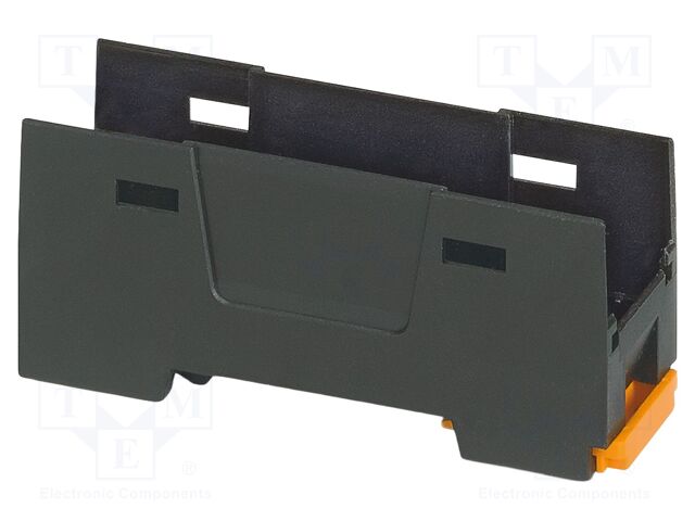 Enclosure base; black; UL94V-0; EH 22,5 F; for DIN rail mounting