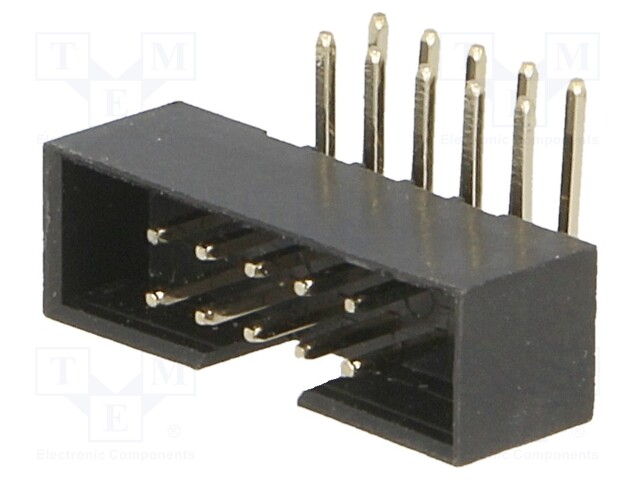 Socket; IDC; male; PIN: 10; angled 90°; THT; gold flash; 2mm