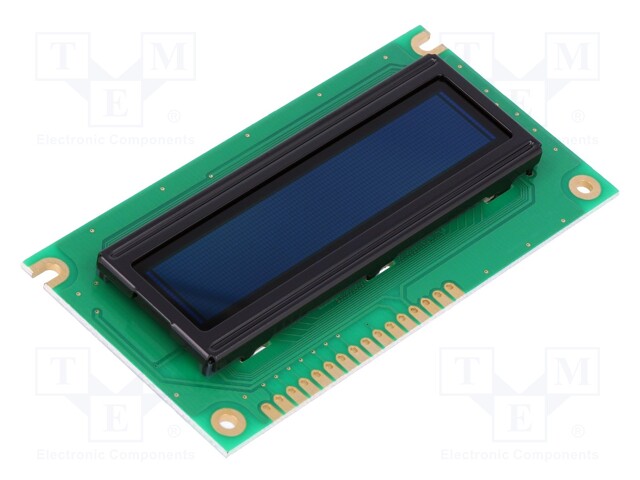 Display: OLED; alphanumeric; 16x2; Window dimensions: 66x16mm