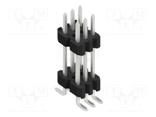 Connector: pin strips; pin header; male; PIN: 6; 1.27mm; SMT; 2x3