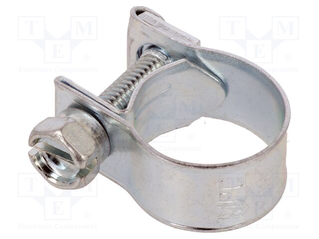 T-bolt clamp; W: 9mm; Clamping: 12÷14mm; zinc plated steel; Mini