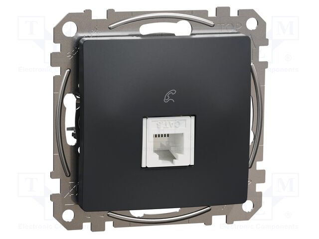 Telephone socket; IP20; plaster embedded,in mounting box; Sedna