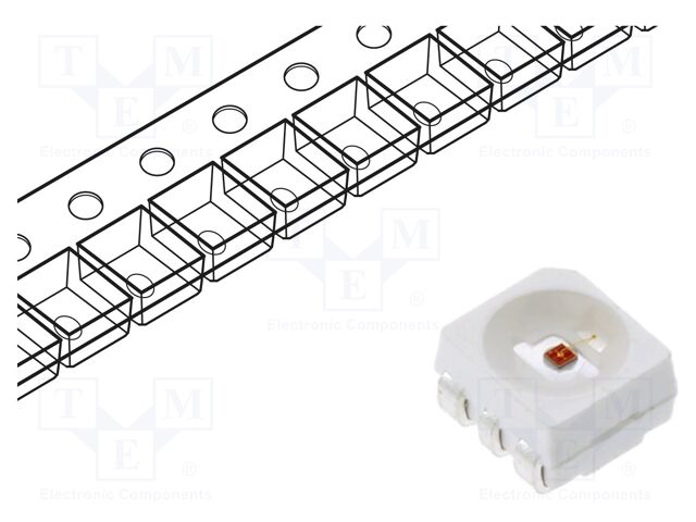 LED; yellow; SMD; PLCC6; 3000÷4500mcd; 3.4x3.3x1.9mm; 120°; 150mA