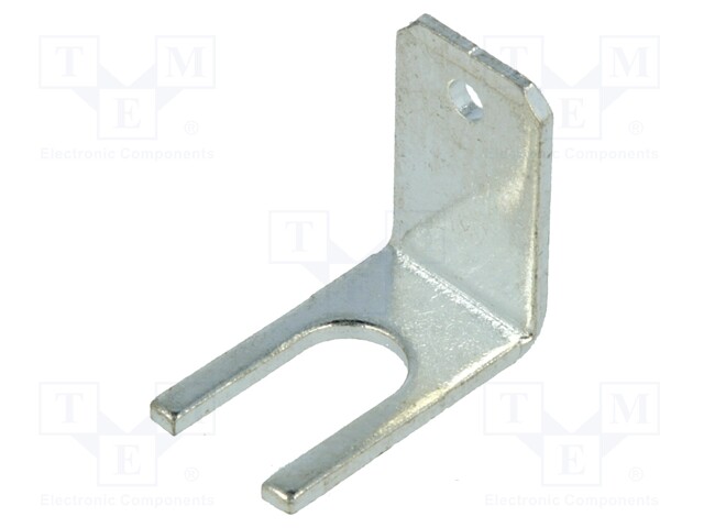 Terminal: flat; 6.5mm; 0.8mm; male; M4; screw; brass; tinned