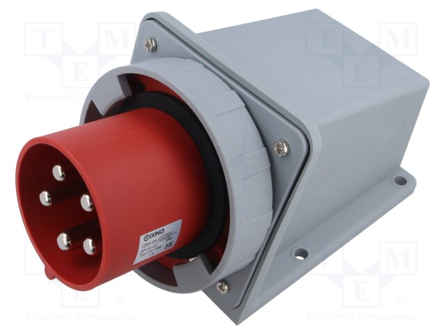 Connector: AC supply; socket; male; 125A; IEC 60309; IP67; angled