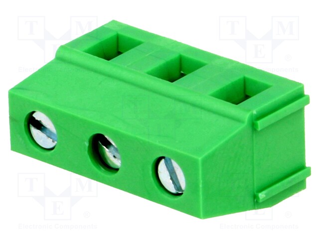 PCB terminal block; angled 90°; 7.5mm; ways: 3; on PCBs; 2.5mm2