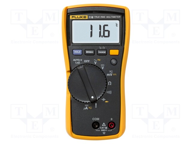 Digital multimeter; LCD 3,75 digit (6000); I DC: 0,1u÷600uA