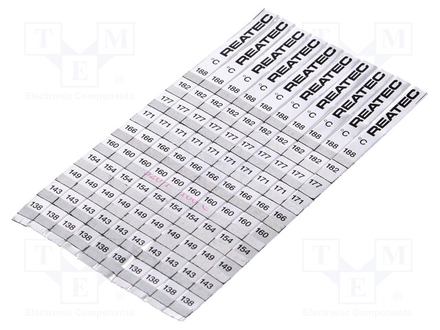 Temperature indicator; 10pcs; Accur: ±1%; 138÷188°C; Resol: 5÷8°C