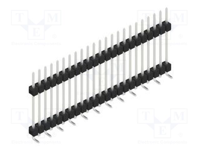 Connector: pin strips; pin header; male; PIN: 23; 2.54mm; SMT; 1x23