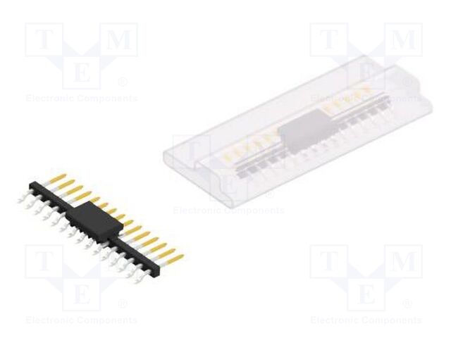 Connector: pin strips; pin header; male; PIN: 15; 2mm; SMT; 1x15