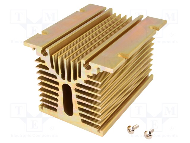 Heatsink: extruded; Y; golden; L: 120mm; W: 100mm; H: 81mm; aluminium