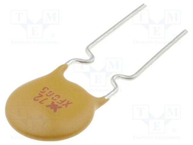 Fuse: PTC polymer; 650mA; Pitch: 5mm