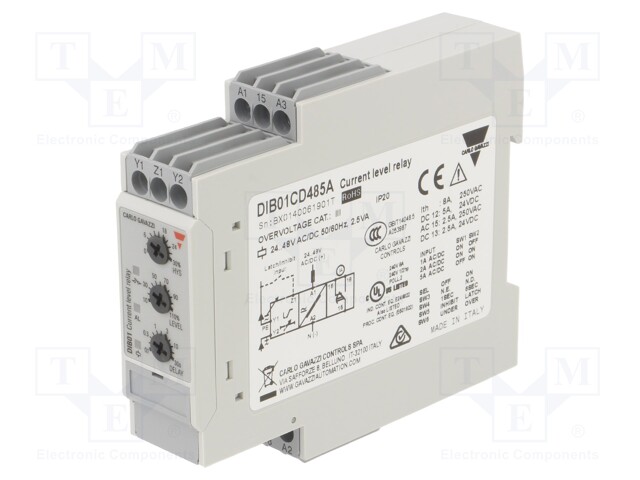 Module: current monitoring relay; AC/DC current; 24÷48VAC; DIN