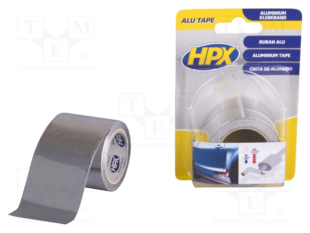 Tape: duct; W: 50mm; L: 5m; aluminium; Application: repairs