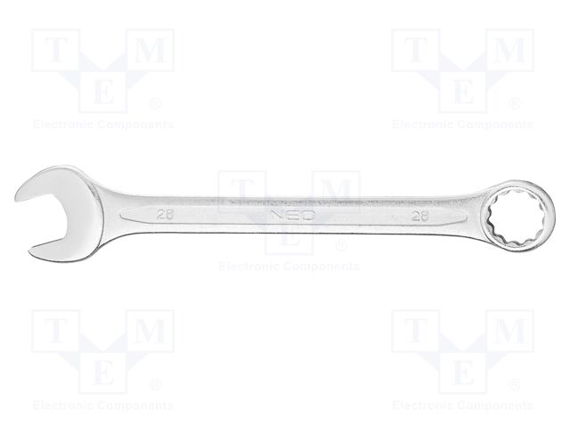 Wrench; combination spanner; 28mm; Chrom-vanadium steel; L: 10mm