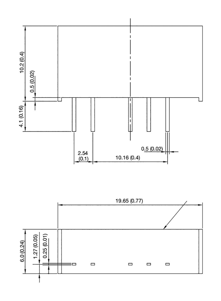 Converter: DC/DC; 1W; Uin: 3÷3.6VDC; Uout: 5VDC; Uout2: -5VDC; SIP7