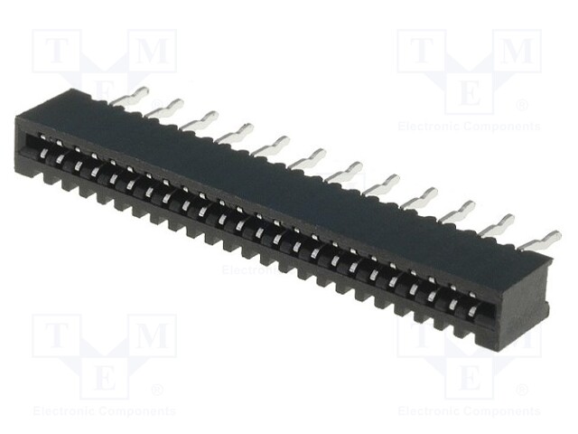 Connector: FFC (FPC); straight; PIN: 24; NON-ZIF; THT; tinned; 1mm