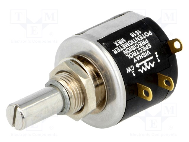 Potentiometer: shaft; multiturn; 2kΩ; 2W; ±5%; 6.35mm; Series: 534